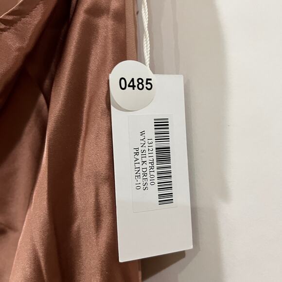 Reformation Women's Wyn Silk Maxi Dress Praline Size 10 NWT - Picture 9 of 9